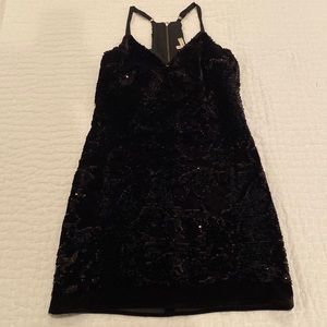 Lavender Brown Velvet Sequin Dress